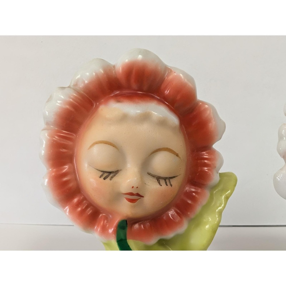 VTG Anthropomorphic Flower, Sunflower, Salt & Pepper Shakers Novelty JAPAN Sleep - Picture 2 of 16